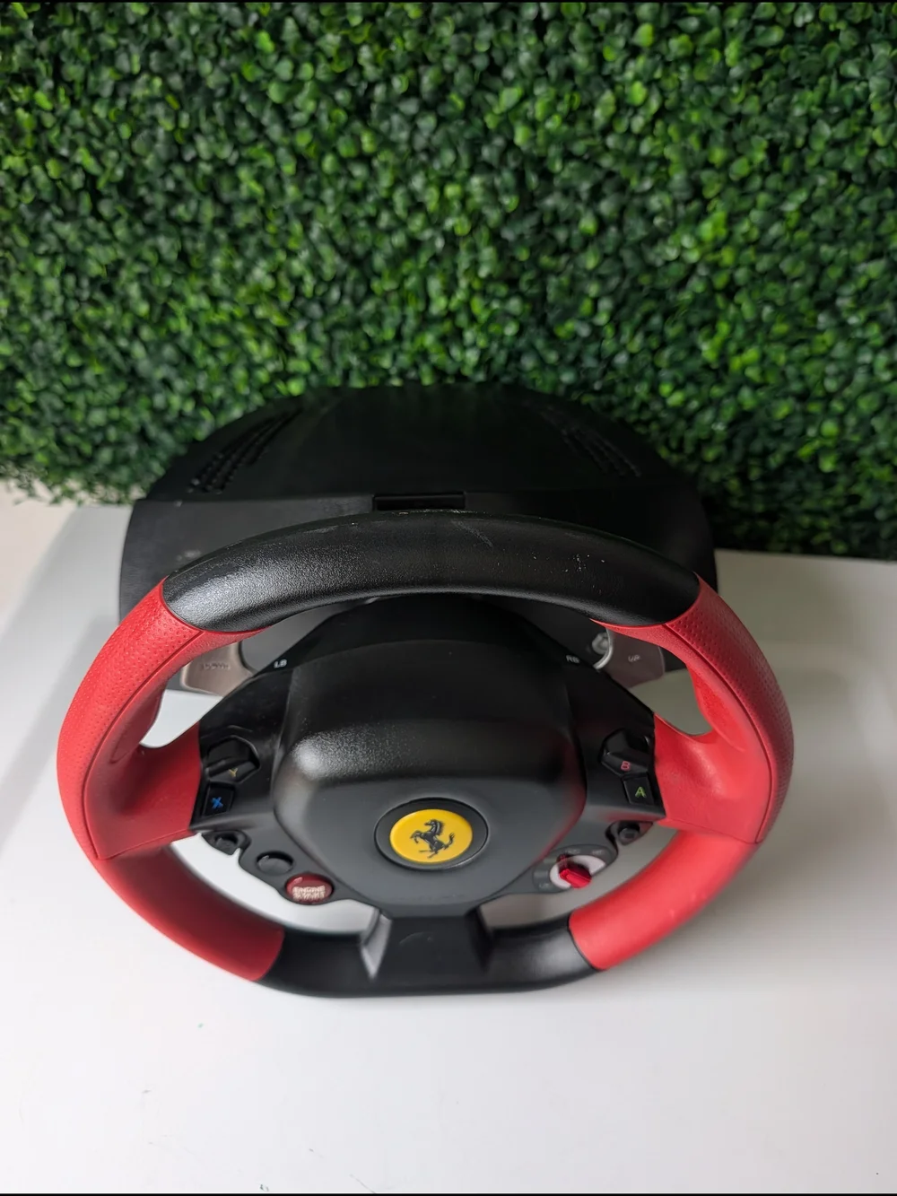 Ferrari Yellow Prancing Horse Racing Wheel - Red & Black